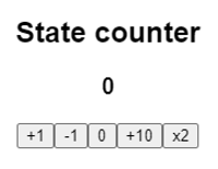 react counter using state